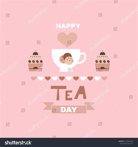 International Tea Day Template Poster Banner Royalty Free Stock