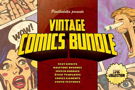 Marvelous Vintage Comics Collection Design Cuts