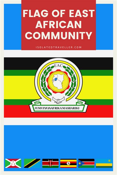 Flag Of East African Community Isolated Traveller