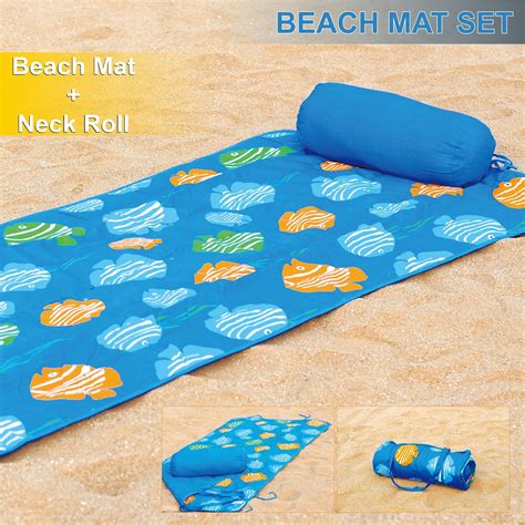 Roll Up Beach Mat With Pillow Ubicaciondepersonascdmxgobmx