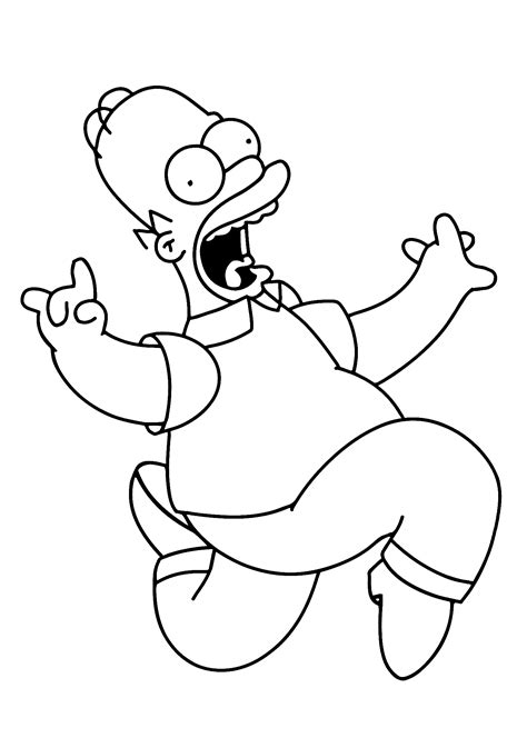 Simpsons Homer Coloring Pages For Kids Printable Free Simpsons