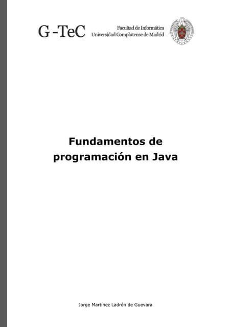 Fundamentos De Java Pdf