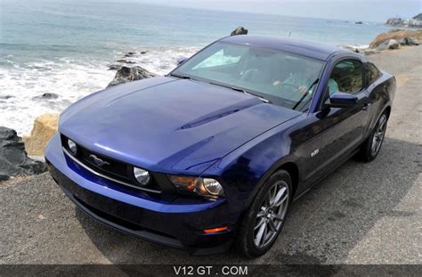 Ford Mustang Gt Bleu 34 Avant Gauche Penché Ford Photos Gt Les