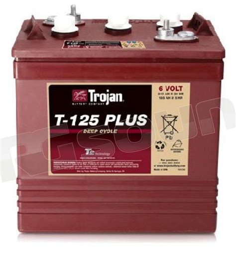 Trojan T 125 Plus 6v Deep Cycle Batterie Per Avviamento E Servizi