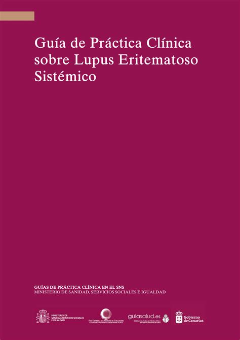 Pdf GuÍa De PrÁctica ClÍnica Sobre Lupus Eritematoso SistÉmico