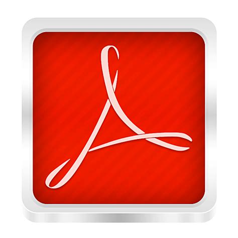 Adobe Reader Icon Boxed Metal Icons