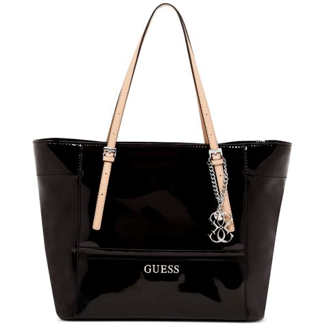 lyst guess delaney small classic tote in black