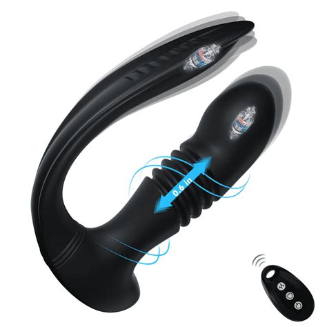 Thrusting Anal Vibrator Prostate Massagger For Men Vibrations Thrust Modes Silicone Toys