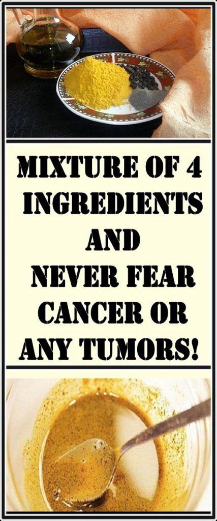 Mixture Of 4 Ingredients And Never Fear Cancer Or Any Tumors Healthy