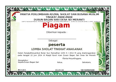 Contoh Piagam Penghargaan The Best Porn Website