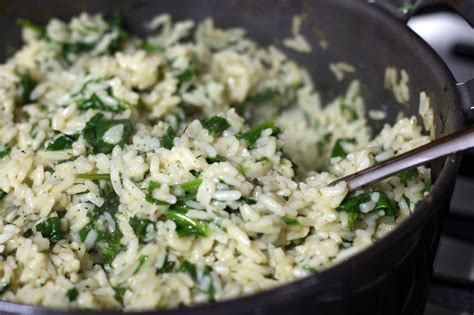 Baked Rice With Spinach And Parmesan Cheese Recipe Baked Rice Rice