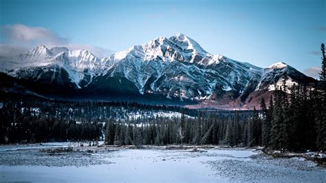Download Wallpaper 1600x900 Mountains Snow Landscape Winter