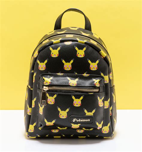 Black Pokemon Pikachu All Over Print Mini Backpack From Difuzed
