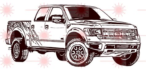 2010 Ford Raptor Svg Dxf Eps Png Archivo Vectorial Para Etsy