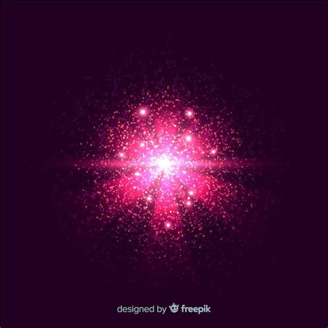 Free Vector Pink Explosion Particle Effect On Black Background