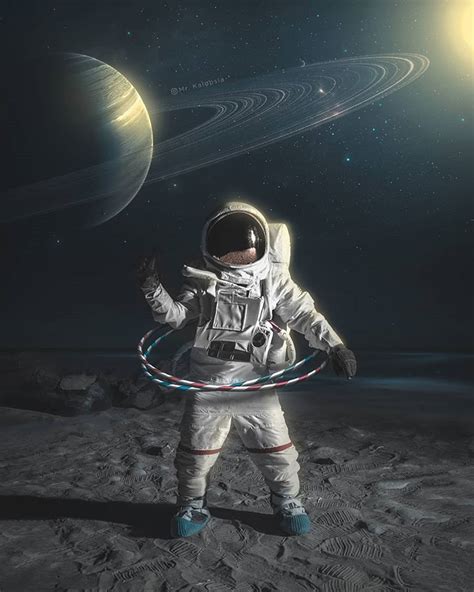 Dreamlike Astronaut Photoshop Manipulation Design With Red