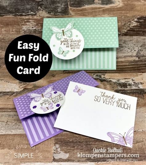 Fun Fold Card You Can Make Quick And Easy Klompen Stampers Fun Fold