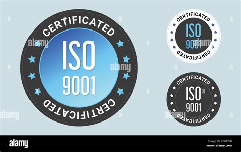 Iso 9001 Certified Stamp Vector Illustration Vector Certificate Icon