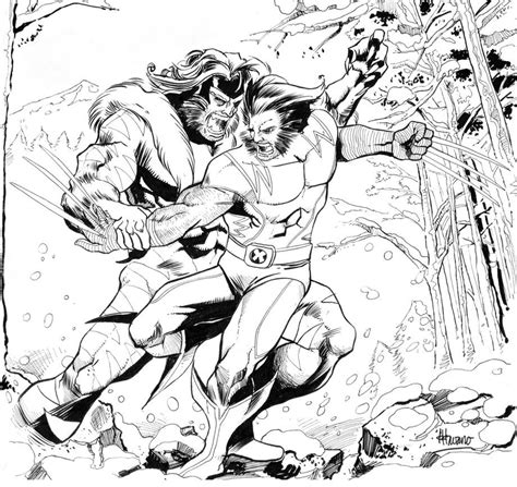 Wolverine Vs Sabretooth Ink By Ickhwano On Deviantart