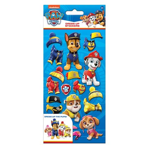 Paw Patrol Stickers Paw Patrol Dress Up Stickers Online Character Shop