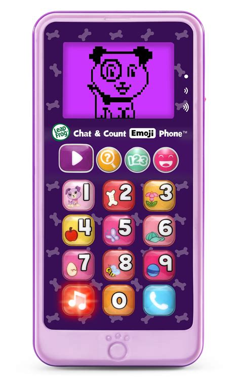 Leapfrog Chat And Count Emoji Phone Violet Pretend Play Toy For Kids