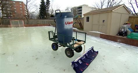 Amazoncom rave ez set ice rink 200 sports outdoors via amazon.com. Ontario dad makes backyard Zamboni with bucket of hot water, valve, wagon, and rag | Backyard ...
