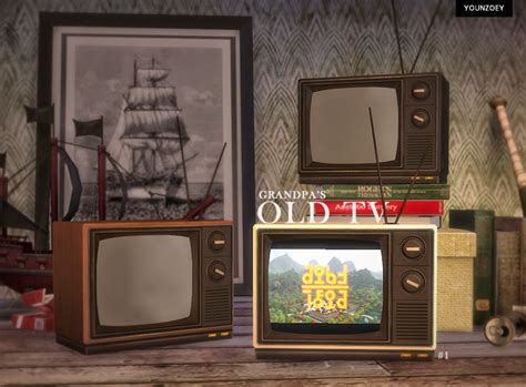 My Sims 4 Blog Grandpas Old Tv By Youngzoey