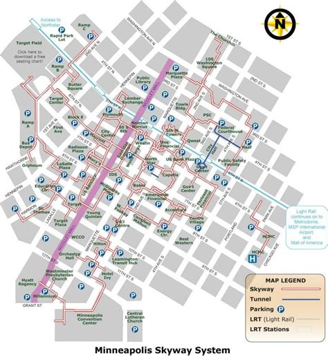 Minneapolis Skyway Map Printable Printable Maps