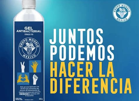 Grupo Modelo donará mil botellas de gel antibacterial al IMSS