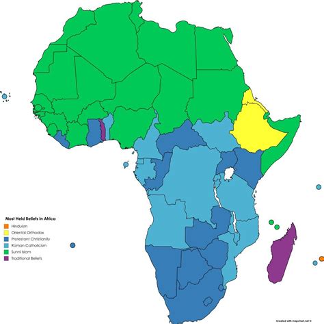 Detailed Map Of The Religions Of Africa Amazing Maps Africa Map Map