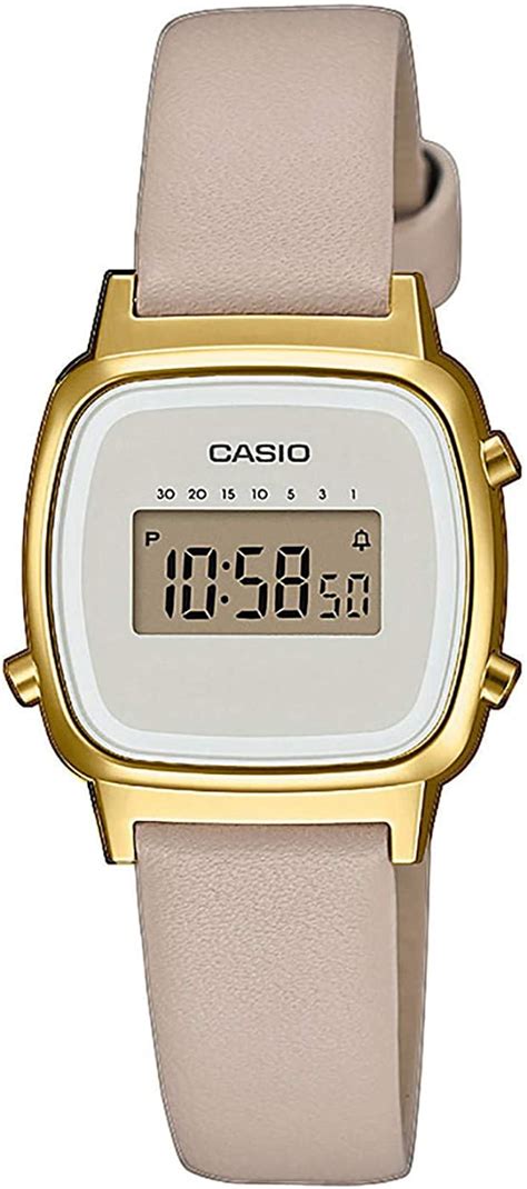 Casio Womens Digital Quartz Watch With Leather Strap La670wefl 9ef