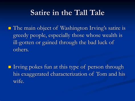 Ppt Satire In The Devil And Tom Walker Powerpoint Presentation Id