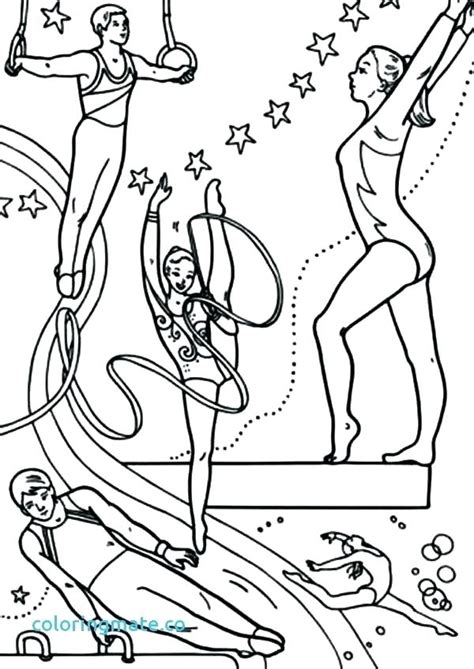 Coloring Pages Gymnastics Free Printable Gymnastics Coloring Pages For