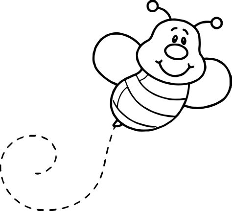 Basic Fly Bee Coloring Page Wecoloringpage Bee Coloring Bee Coloring
