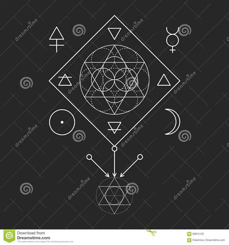 Symbol Of Alchemy And Sacred Geometry Three Primes
