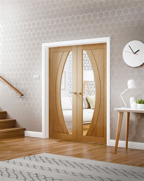 Need an internal glazed door? Salerno Internal Oak Rebated Door Pair with Clear Glass