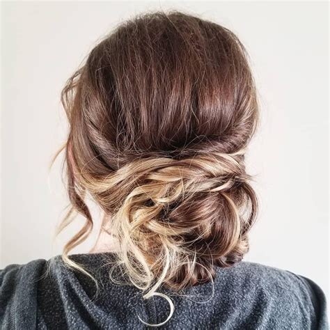 This Curly Messy Undone Low Bun Updo Is A Classic Prom Or Wedding Hairstyle Well Forever Love