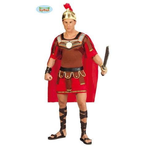 Costume Carnevale Antico Soldato Romano Centurione Vestito Casacca E