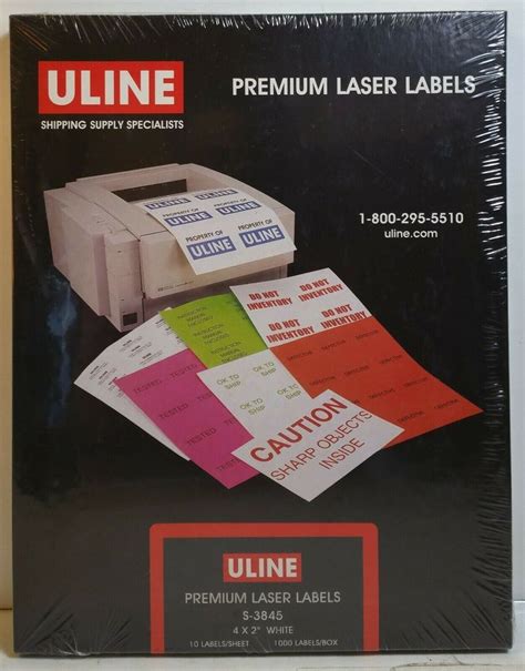 Uline Premium Laser Labels Template