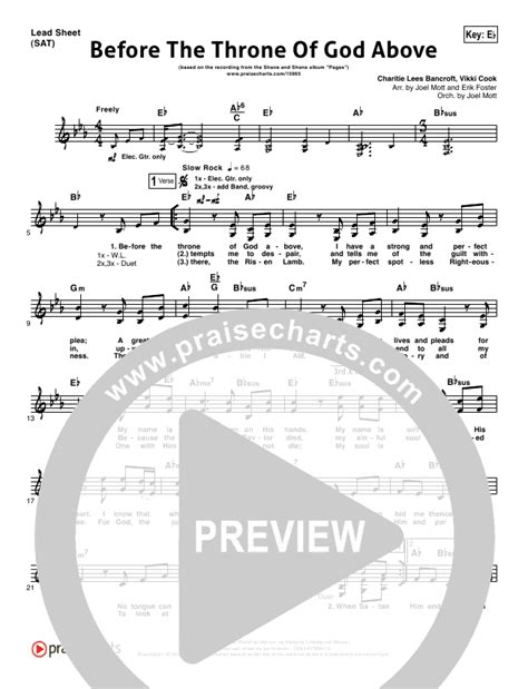Before The Throne Of God Above Sheet Music Pdf Shane And Shane