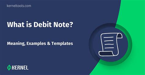 What Is Debit Note Meaning Examples Templates