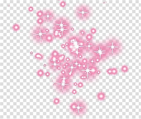 Pink Stars Illustration Pink Glitter Transparent