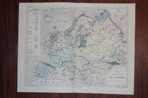 Adolphe Hippolyte Dufour Carte Ethnographique De Leurope 1854