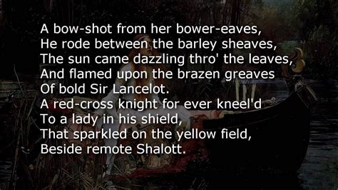The Lady Of Shalott ~ Poem With Text The Lady Of Shalott Poems Lady