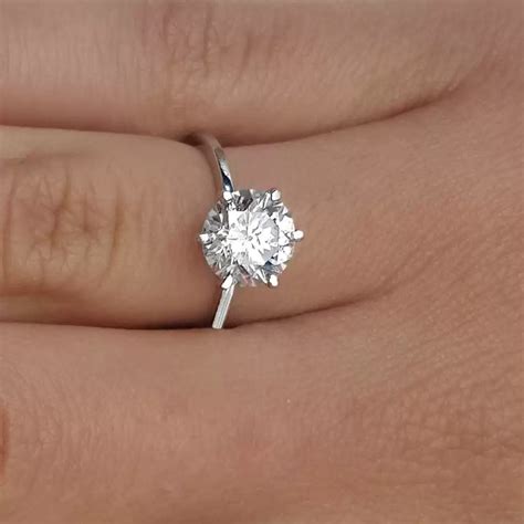 2 Carat Diamond Engagement Rings Custom Delicate Cushion Halo Diamond