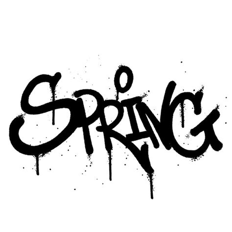 Premium Vector Graffiti Spray Paint Word Spring Isolated Vector