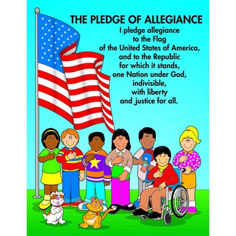 Kids recite pledge of allegiance for free ice cream. Chartlet the pledge of allegiance | Pledge of allegiance, Charts for kids, Carson dellosa