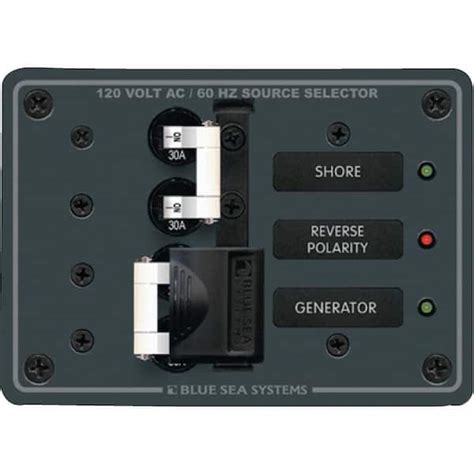 Blue Sea Systems Traditional Metal Panel 120v Ac 30a Toggle Source