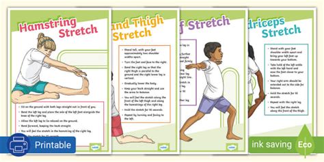 Cool Down Display Posters Physical Education Grade 4
