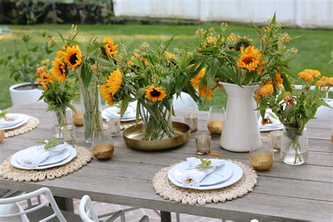 Sunflower Backyard Dinner Darling Darleen A Lifestyle Design Blog